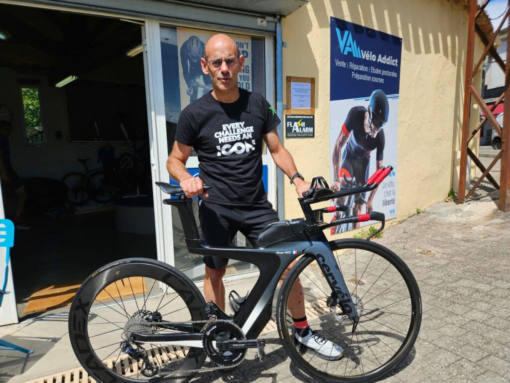 Réception d'un vélo Cervélo assemblé par Serge DIEZ